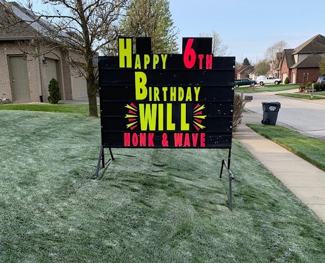 Black Sign Specialist Birthday Yard Sign