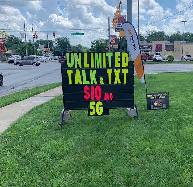 Black Sign Specialist Boost Mobile 2